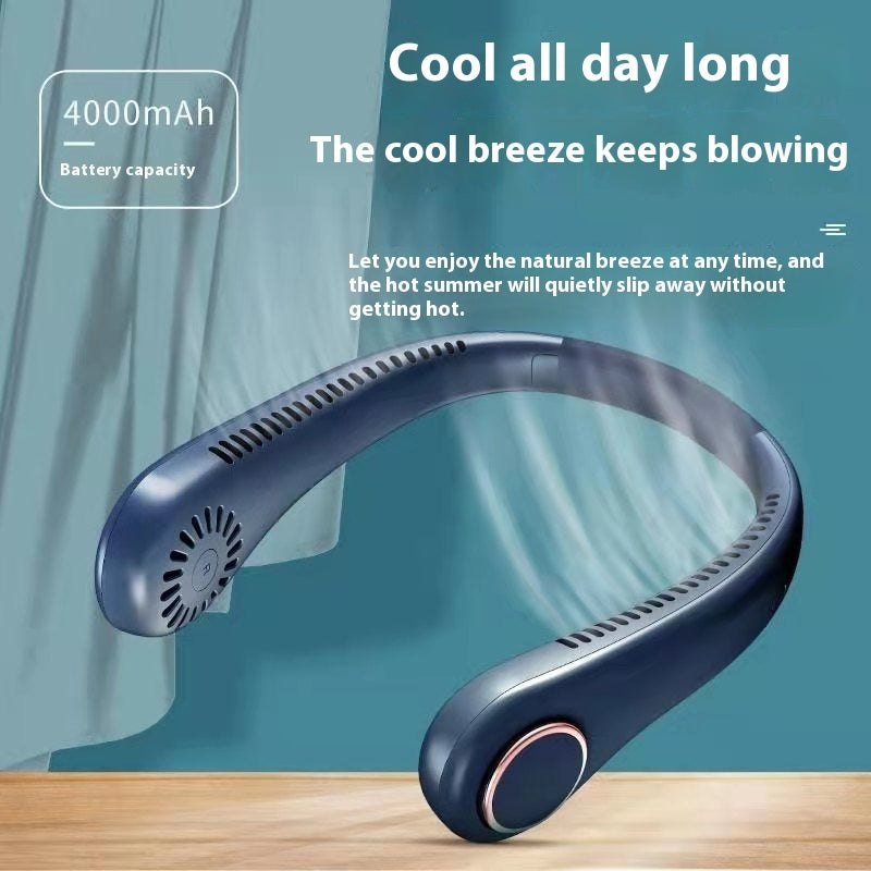 USB Charging For Your Outdoor Sports Neck Hanging Fan